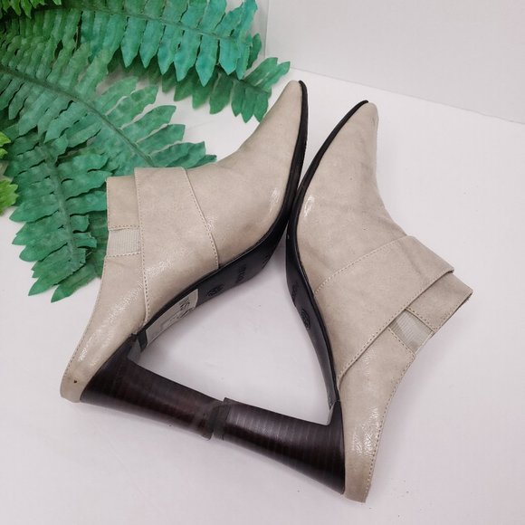 Sz 8.5 Nickels Mules Slides Shoes Cream Ivory Soft EXC COND open back - Picture 6 of 11